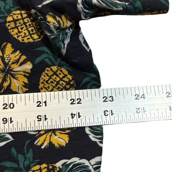 Banana Republic Slim Fit Size Large Black and Yellow Tropical Linen Shirt - Picture 4 of 7
